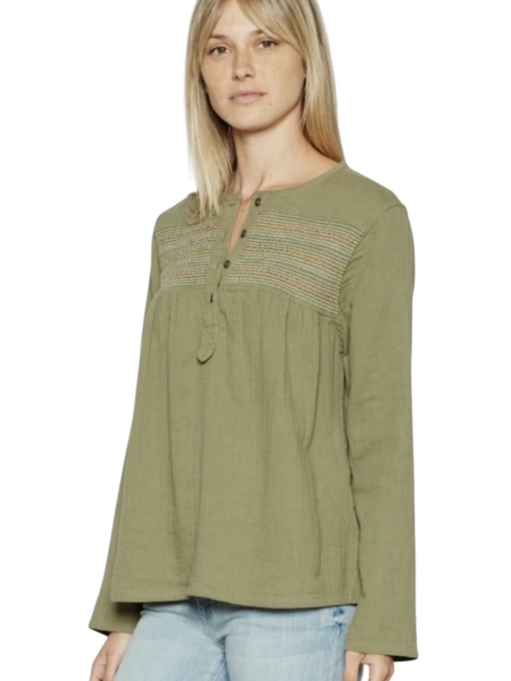 Current & Elliot size small oversized green Long Sleeve Top NWOT